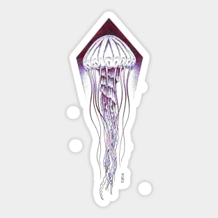 Patterned Jellyfish Design Sticker